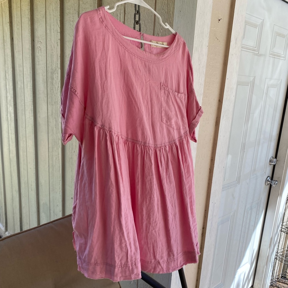 Free People oversized tunic top Pink M